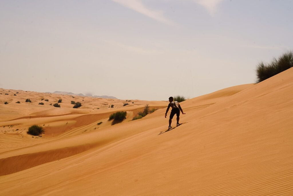 the great Dubai Desert Safari tours with sand boarding