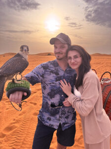 Picture with Arabian falcon
